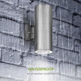 ASD 2 Light Outdoor Wall Light Fixture | 120W E26 Socket 120V ETL Cylinder Up Down Lights | LED/CFL/Incandescent | Lumora