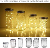 Decorman Solar Mason Jar Lights, 8 Pack Waterproof Fairy Star Firefly Lids String Lights with 8 Hangers for Patio | Lumora