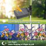 Solar Flower Lights-2 Pack Solar Garden Lights, Outdoor Waterproof Decorative Light, Butterfly Flower Garden Decor | Lumora