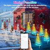 10Pack Smart Christmas Pathway Lights Outdoor with RGBW DIY Modes, APP Control Spiral Christmas Tree with Music | Lumora