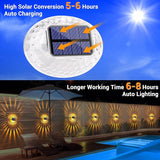LYHOPE Solar Fence Lights Outdoor, IP65 Waterproof Solar Light for Outside, 6 Pack Deck Light for Backyard Railing | Lumora