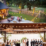 144FT(3 * 48FT) Outdoor String Lights with Remote, Dimmable Patio Lights with 45+5 LED Bulbs 3 Modes 4 Timers for | Lumora