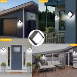Outdoor Wall Light, 6000K Daylight Small Anti Rust Exterior Wall Lighting Fixtures, Black Square Wall Mount 12W LED | Lumora