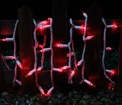 LAMPHOME Christmas String Light,100 Count Incandescent Mini String Light in 19.6ft,Indoor/Outdoor 120V UL Certified Mini Light for Christmas,Wedding,Patio Lawn,Home,Garden,Party (Pink)