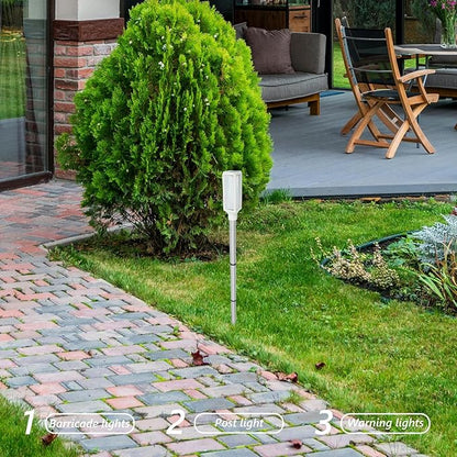 Outdoor Solar Pathway Light Yard Stake Lamp White LED Lawn Stake Light for Garden Patio Driveway Landscape Lighting