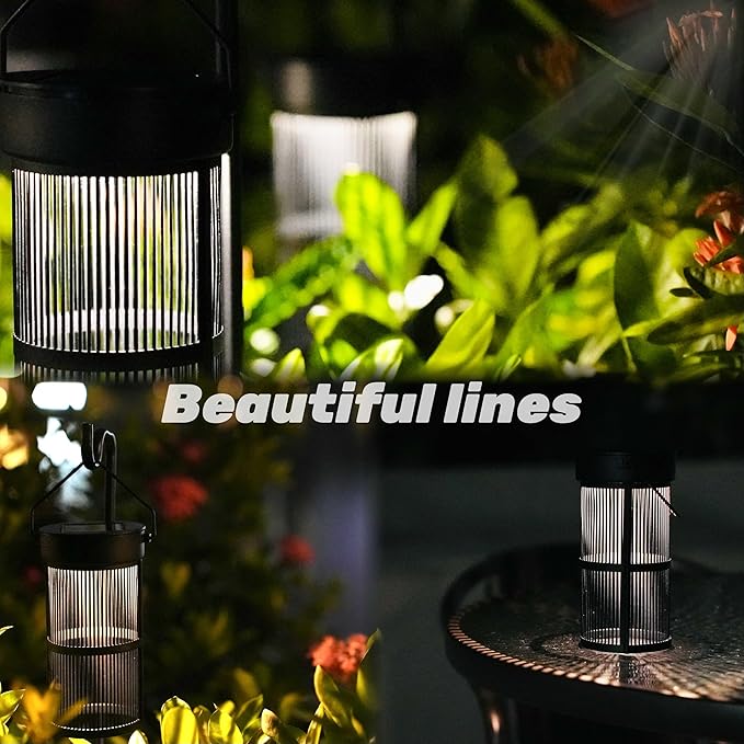 2 Pack Solar Lantern Lights, Decoration Ambient Lamp Solar Powered for Garden,Yard - Outdoor Lighting Accessory | Lumora