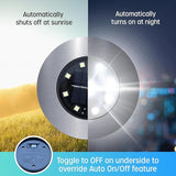 Bell+Howell Swivel Disk Lights Deluxe Set of 4 Inground Solar Lights with 8 LED Bulbs Solar Power Outdoor Lights | Lumora