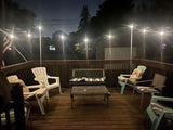 Brightech Ambience Pro - 48 Ft Waterproof, Solar Power Outdoor String Lights - 1W LED Hanging Edison Bulbs Create | Lumora