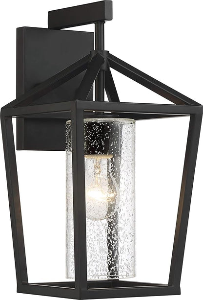 NUVO 60/6592 Hopewell Lighting Fixture, 1Lt Medium Lantern, Matte Black