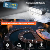 Solar Step Lights for Outside, 8-Pack Stair Light Outdoor Waterproof IP67, 14 LED Cool White Light Solar Powered | Lumora