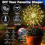 suddus Solar Garden Lights Outdoor Waterproof Decorative, Upgrade 2Pack 150LED Firework Lights, Solar Fairy Lights | Lumora