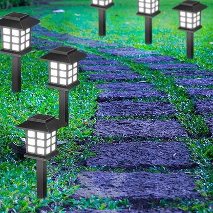 Hortsun 20 Pack Solar Pathway Lights, Outdoor Garden Solar Waterproof LED Landscape Lights for Yard Patio Lawn Pathway Decoration(Cold White)