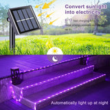 JMEXSUSS 200 LED Purple Solar Halloween Lights, 66 ft Rope Lights Outdoor Waterproof, PVC Tube Purple Christmas | Lumora