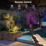ZYAN APP Control Die-Cast Aluminum RGB Landscape Spotlights with Remote Control, Color Changing Music Sync Timer | Lumora
