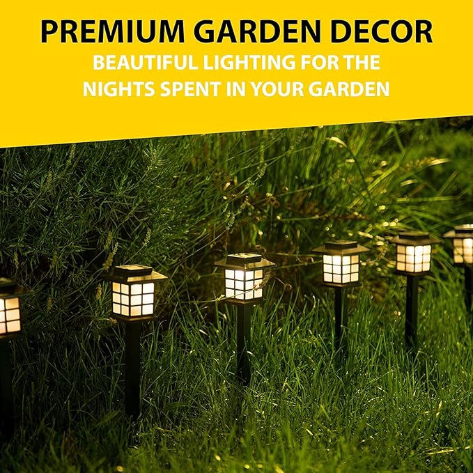 ZONETECH Outdoor Solar Powered Light – LED Twenty-Four Pack Bright Premium Quality Rain-Proof Walkway Path Patio Yard Lawn Garden Lamp (24 Pieces)