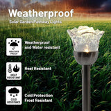 Crosslight LED Rose Garden Stake Lights (4 Pack) - Waterproof RGB Color Changing Outdoor Decoration Perfect for | Lumora