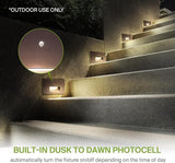 ASD LED Recessed Step Light Fixture, Dusk to Dawn Outdoor Tread Lighting | 3CCT, Photocell, Waterproof, ETL Listed | Lumora