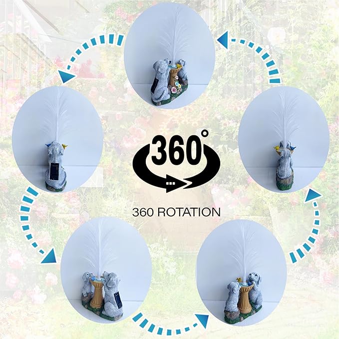 Solar Dog Garden Statues，LED Lights Outdoor with 7 Multi-Color Changing Modes Solar Garden Decor Yard Lights Outside Patio Lawn, Gifts for Mom Grandma Women Birthday