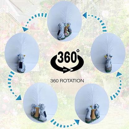 Solar Dog Garden Statues，LED Lights Outdoor with 7 Multi-Color Changing Modes Solar Garden Decor Yard Lights Outside Patio Lawn, Gifts for Mom Grandma Women Birthday