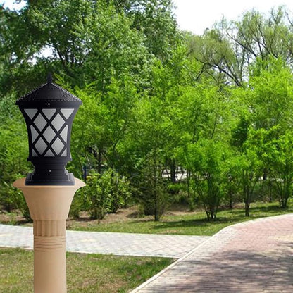 Kendal Large Outdoor Solar Powered LED Light Lamp (Black-8406)