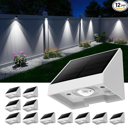 Solar Fence Light (12, Cool White)