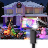 12 Pack - Solar Christmas Lights Outdoor Waterproof,6 Color Changing Spotlights &10 Modes, IP67 Waterproof,105° | Lumora