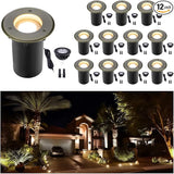 Gardenreet Landscape Low Voltage Well Light - Brass Electric LED 12V in-Grade Lighting, Replaceable Bulb Wired | Lumora