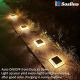 Solar Deck Lights Solar Powered, Solar Stair Lights Outdoor Waterproof, Solar Step Lights for Outdoor Garden Patio | Lumora