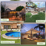 String Light Poles for Outside, 10ft Adjustable Metal Poles for Outdoor String Lights Hanging Light, Outdoor Light | Lumora