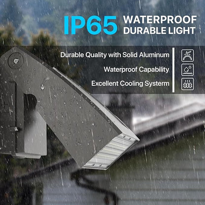 HYPERLITE Wall Pack 60W: 7800lm Dusk to Dawn Photocell Led Wall Packs Outside Lighting ETL Listed, Ideal Adjustable Security Lights Outdoor for Driveway Barn Warehouse Shed Alleyways Patio Entrance