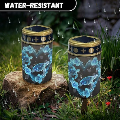Sea Turtle Solar Lights Outdoor Solar Garden Lights Solar Lights for Outside Yard Path Walkway Grave Solar Light Cemetery Decoration