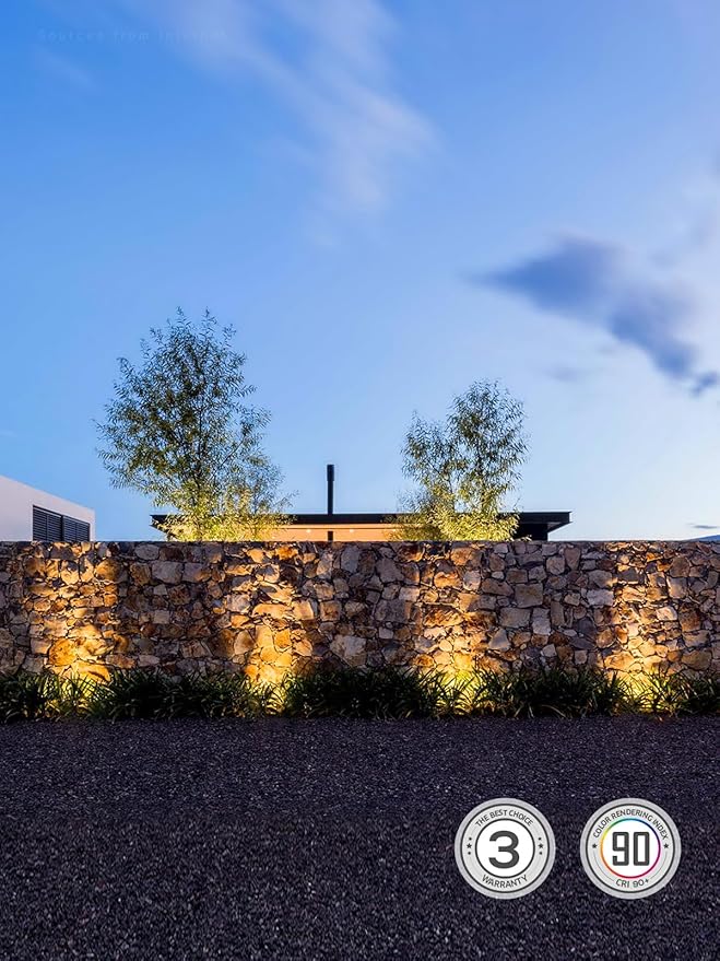 LEONLITE 12-Pack 3W Well Lights Landscape LED In Ground, 320LM 12-24V AC/DC Low Voltage, CRI90 IP67 Waterproof | Lumora