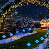 Christmas Snowflake Pathway Lights, 6 Pack Outside Walkway Markers Lights 7.5 Feet Christmas Outdoor Decorations | Lumora
