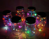 Decorman Solar Mason Jar Lid Lights, 6 Pack 10 LED Waterproof String Fairy Star Firefly Jar Lids Lights for Patio | Lumora