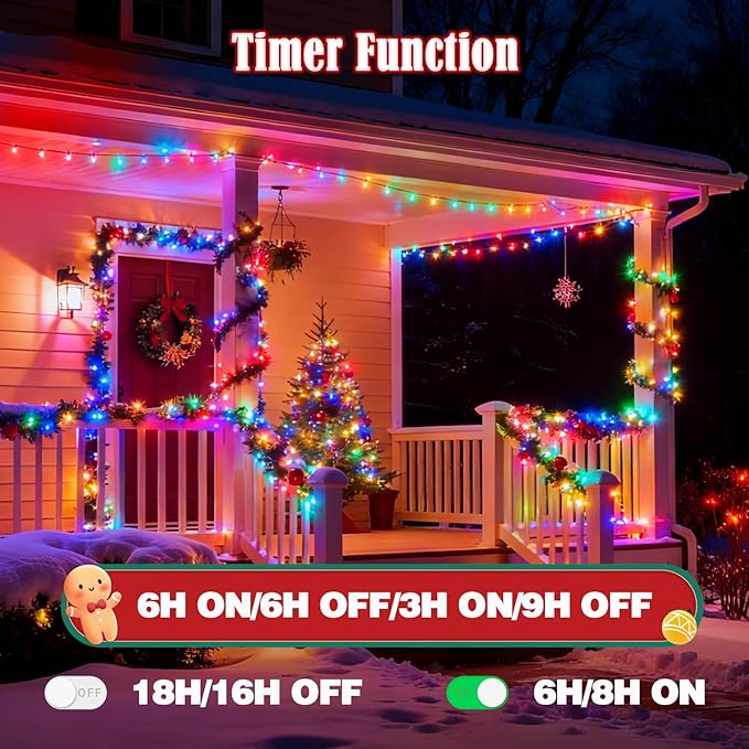 2026 New Voice Control 88ft 240LED Smart Christmas String Lights Outdoor/Indoor | String Lights with Remote, 12Modes, 7Voice Commands & Timers, Christmas Twinkle Light for Xmas Tree Decor (Multicolor)