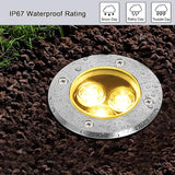 4 Pack Low Voltage LED Landscape Lights - 3W 12V/24V IP67 Waterproof In-Ground Well - Outdoor Lighting Accessory | Lumora