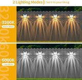 Solar Fence Deck Lights Outdoor 8 Pack Waterproof Dusk to Dawn Warm White/Cool White, Solar Powered LED Lights | Lumora