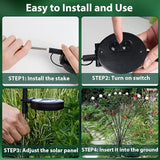 12-Pack Garden Solar Lights, 96 LED Solar Lights Outdoor for Garden Decor, Waterproof Firefly Light Outdoor (Sway | Lumora