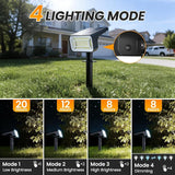 Fabrito Solar Spot Lights Outdoor 8 Pack, [108Leds, 4 Modes] Auto On/Off Spotlights, IP67 Waterproof Landscape | Lumora