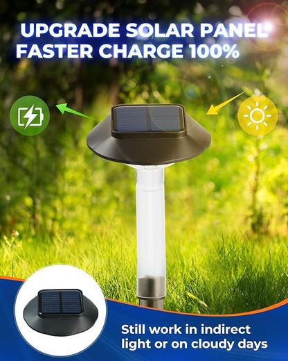 ALEPOD Color Changing Solar Pathway Lights - 6 Pack IP68 Waterproof with 7 RGB Modes for Halloween & Christmas Yard, Garden, Walkway, Pathway, Backyard, Lawn Decoration