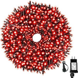 105FT 300LEDs Christmas Lights Outdoor Indoor 8 Modes for Christmas Tree Party Decoration, 100% UL Listed (Red, 105 | Lumora