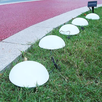 5 in 1 Solar Pathway Lights Outdoor, IP65 Waterproof Solar Pebble Lights Garden Hemisphere Stake Lights Solar Dome Lights for Garden, Patio, Pathway, Yard (Warm White)