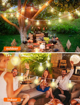 25Ft LED String Lights Outdoor, G40 Globe Patio Lights with 27 Shatterproof LED Bulbs, Waterproof Dimmable Hanging | Lumora