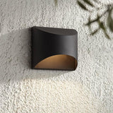Possini Euro Design Ratner Modern Outdoor Wall Light Fixture Black LED Downlight Dark Sky 5 1/2" for Exterior Barn | Lumora
