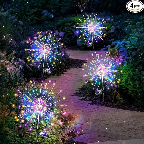 4 Pack Solar Firework Lights 200 LED Create Magical Nights, Waterproof Starburst - Outdoor Security Flood Light | Lumora