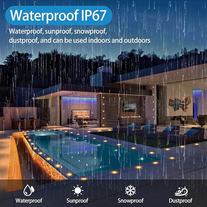 HIBOITEC Recessed LED Deck Light Kits, 1-Pack Recessed Deck Lighting IP67 Waterproof Patio Lighting for Garden | Lumora