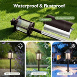 LITFIT Low Voltage Landscape Lighting, 12V 3.4W 155LM 3000K Outdoor Path Lights with Connectors, Crackled Shade | Lumora