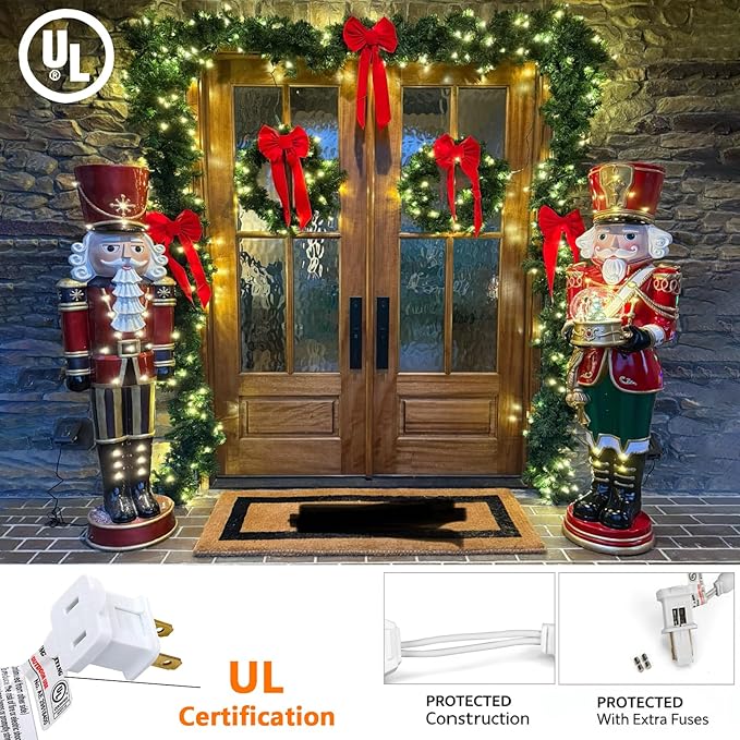 50 Counts Warm White LED Christmas Lights, 25ft Commercial Grade Outdoor String Lights - Waterproof UL Certified | Lumora