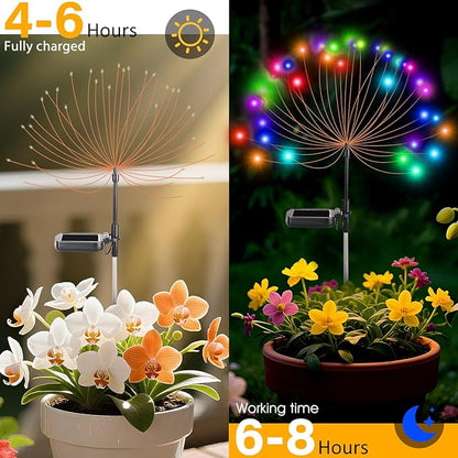 2 Packs Solar Firefly Lights, Total 70 LED Solar Swaying Garden Lights, Waterproof Landscape Light for Path, Garden, Patio, Yard Decor(Multicolor)