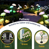 Solar Carnation Flower Garden Lights Outdoor Decorative, 7 Color Changing Solar Flower Lights Waterproof, 40H Solar | Lumora